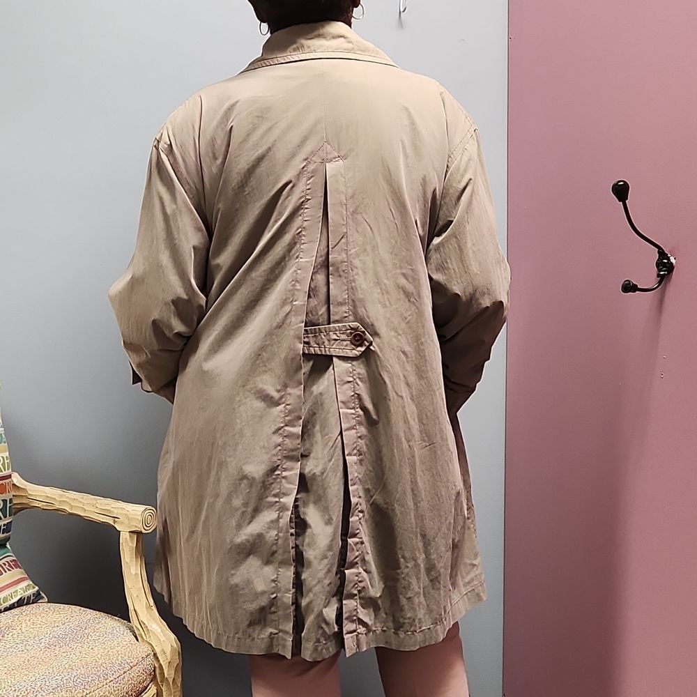 Vintage London Fog Taupe 3/4 Lined Trench Coat - Picture 11 of 12
